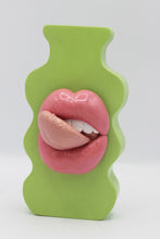 Load image into Gallery viewer, {MADE TO ORDER} GREEN PRINT DOUBLE SIDED WIGGLE VASE