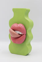 Load image into Gallery viewer, {MADE TO ORDER} GREEN PRINT DOUBLE SIDED WIGGLE VASE