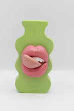 Load image into Gallery viewer, {MADE TO ORDER} GREEN PRINT DOUBLE SIDED WIGGLE VASE