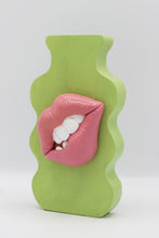Load image into Gallery viewer, {MADE TO ORDER} GREEN PRINT DOUBLE SIDED WIGGLE VASE