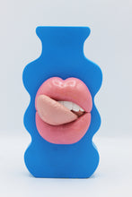 Load image into Gallery viewer, {MADE TO ORDER} BLUE DOUBLE SIDED WIGGLE VASE
