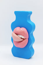 Load image into Gallery viewer, {MADE TO ORDER} BLUE DOUBLE SIDED WIGGLE VASE
