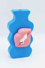 Load image into Gallery viewer, {MADE TO ORDER} BLUE DOUBLE SIDED WIGGLE VASE
