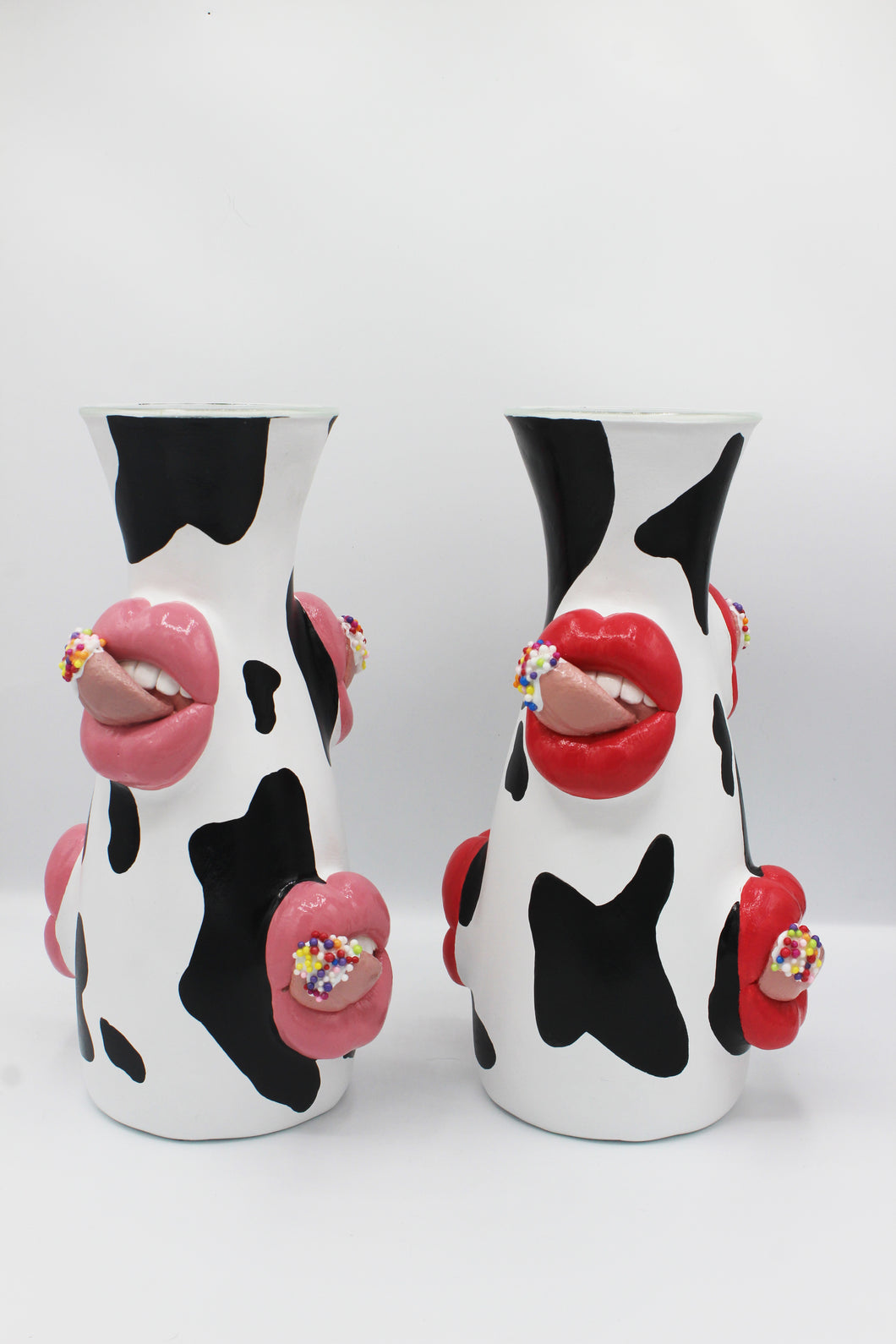 {MADE TO ORDER} LARGE COW PRINT VASE