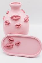 Load image into Gallery viewer, {ONE OFF, READY TO SHIP} LARGE PINK LIPS VASE AND TRAY SET
