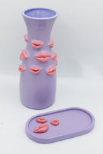 Load image into Gallery viewer, {MADE TO ORDER} LARGE PURPLE LIPS VASE + TRAY SET
