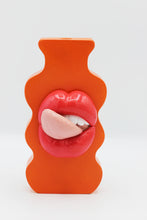 Load image into Gallery viewer, {MADE TO ORDER} ORANGE DOUBLE SIDED WIGGLE VASE
