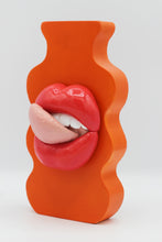 Load image into Gallery viewer, {MADE TO ORDER} ORANGE DOUBLE SIDED WIGGLE VASE
